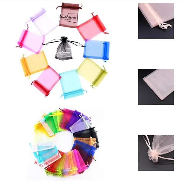 Sheer Organza Gift Bags with Drawstring