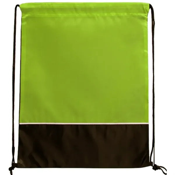 Two Tone Classic Drawstring Tote Bags