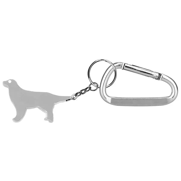 Dog Shape Bottle Opener Key Chain with Carabiner