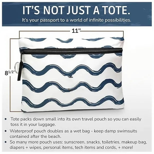 Travel Beach Packable Bag Tote for Pool Lake Cruise