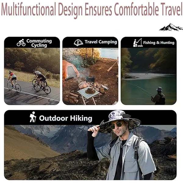 Outdoor Wide Brim 2 Solar Fan Hat