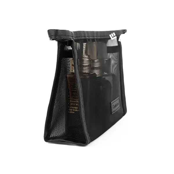 Makeup Storage Case Mesh Zipper Pouch Organizer Bag