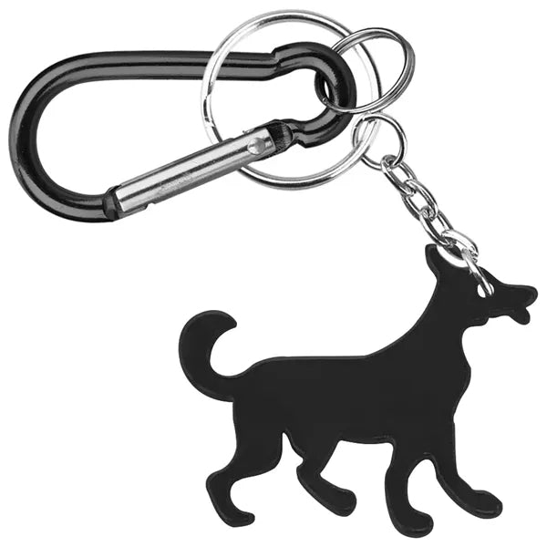 Dog Shape Bottle Opener Key Chain with Carabiner