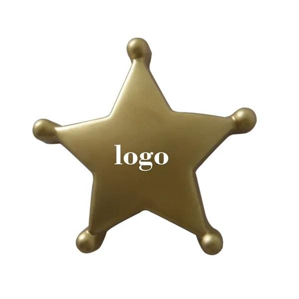 Five-Star Badge-Shaped PU Stress Reliever
