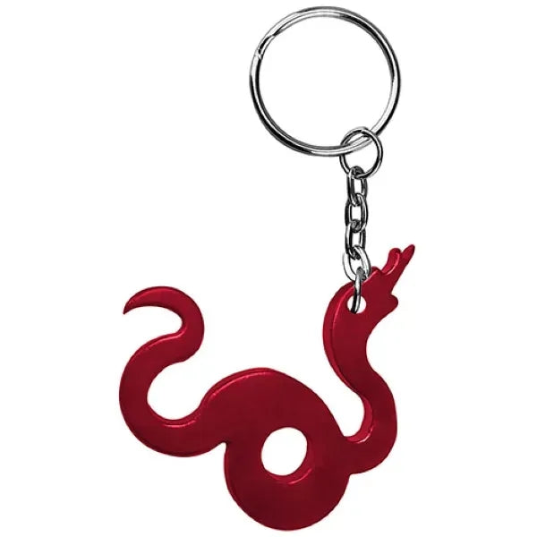 Snake shape bottle opener key chain