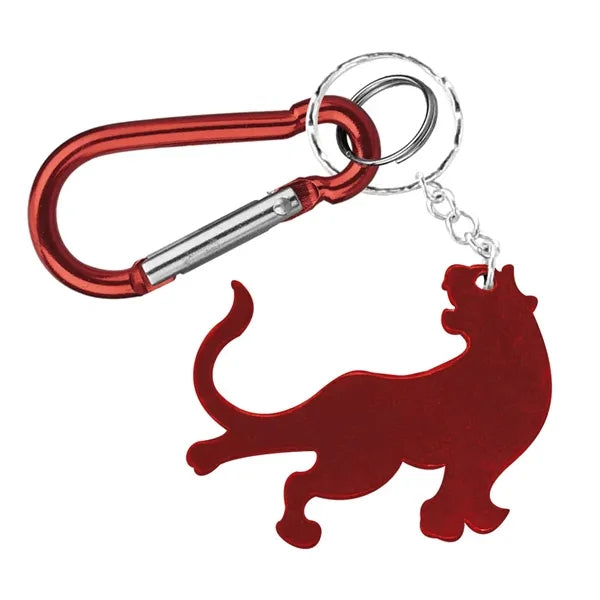 Tiger Shape Bottle Opener Key Chain with Carabiner