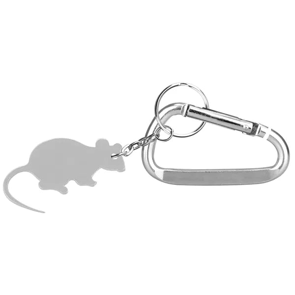 Mouse Shape Bottle Opener Key Chain with Carabiner