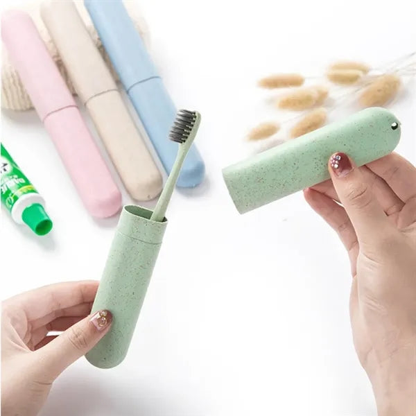 Wheat Straw Travel Toothbrush Case
