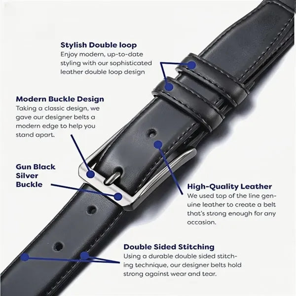 Braided Leather Dress Belt for Men