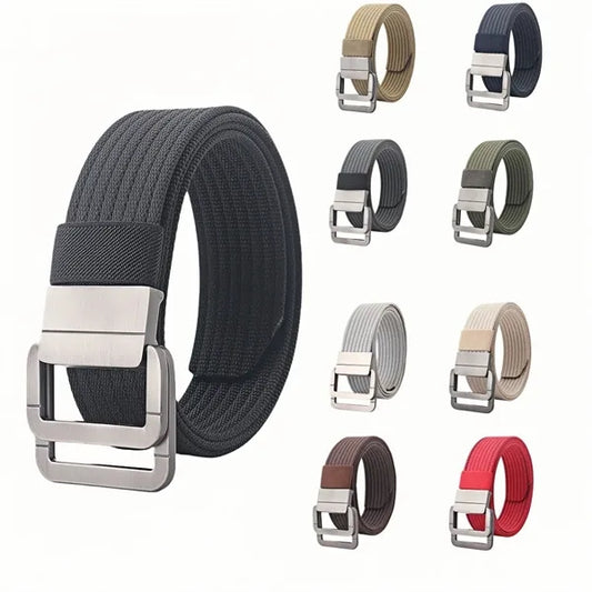 Adjustable Nylon Belt With Double Ring Buckle