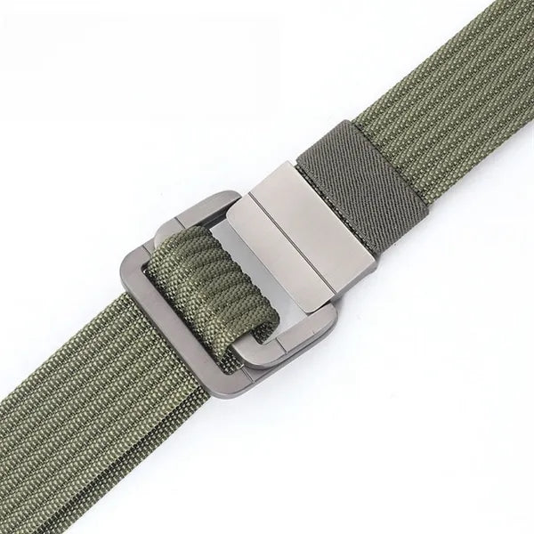 Adjustable Nylon Belt With Double Ring Buckle