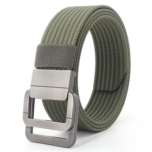 Adjustable Nylon Belt With Double Ring Buckle