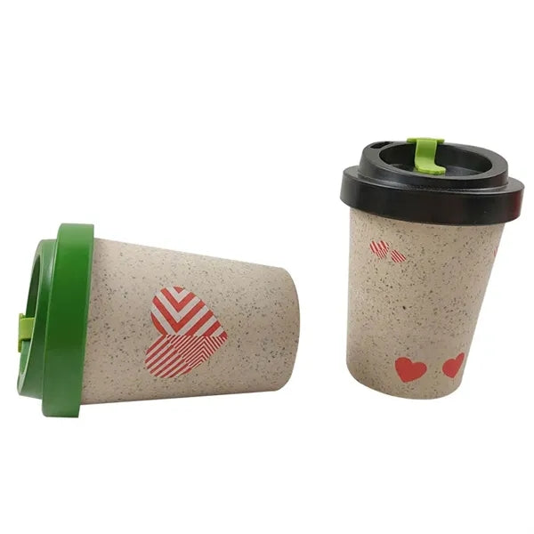 8 Oz Eco-Friendly Bamboo Fiber Coffee Cup Tumbler