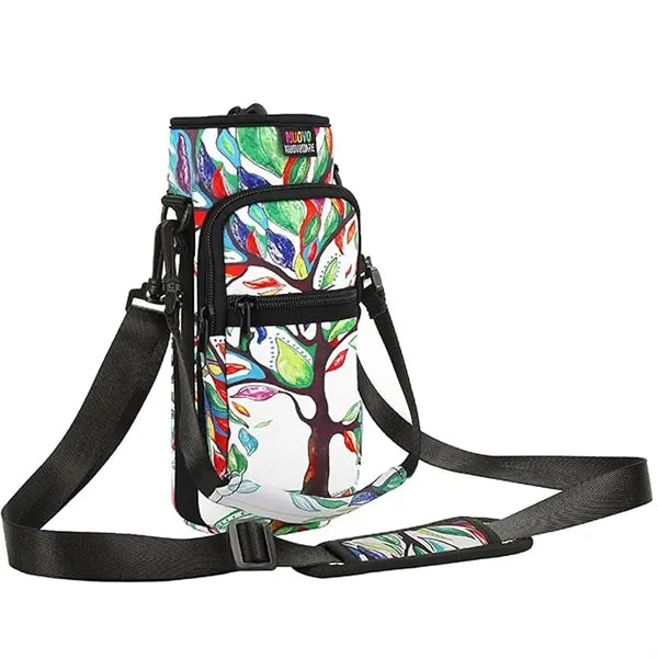40oz Neoprene Water Bottle Carrier Bag w/ Phone Pocket
