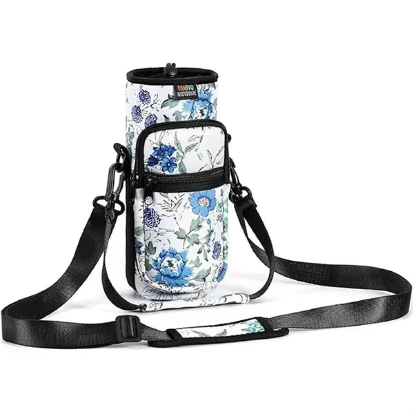 40oz Neoprene Water Bottle Carrier Bag w/ Phone Pocket
