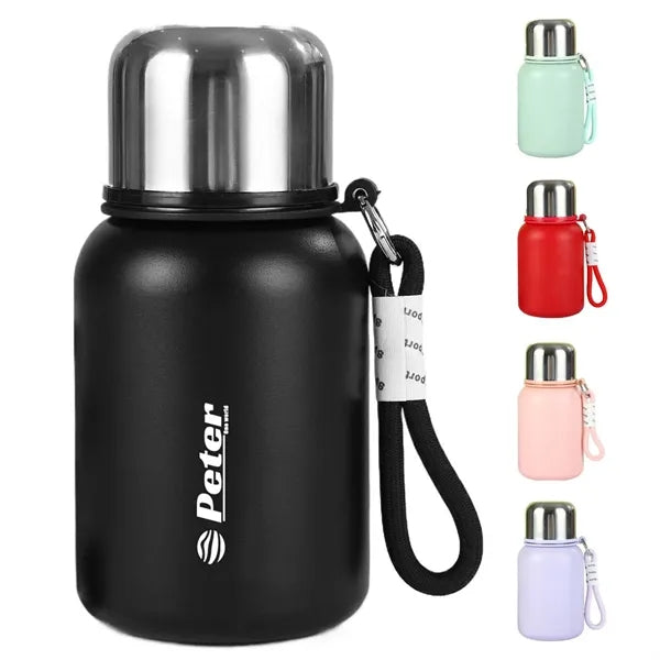 16oz Portable Stainless Steel Insulated Bottle w/ Strap