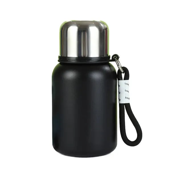 16oz Portable Stainless Steel Insulated Bottle w/ Strap
