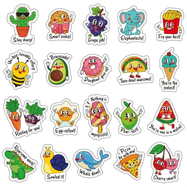 Waterproof Cartoon Stickers for Kids Classroom