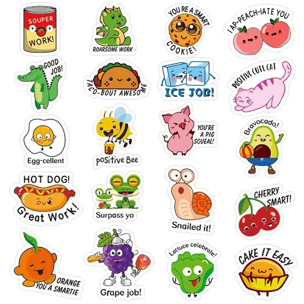 Waterproof Cartoon Stickers for Kids Classroom