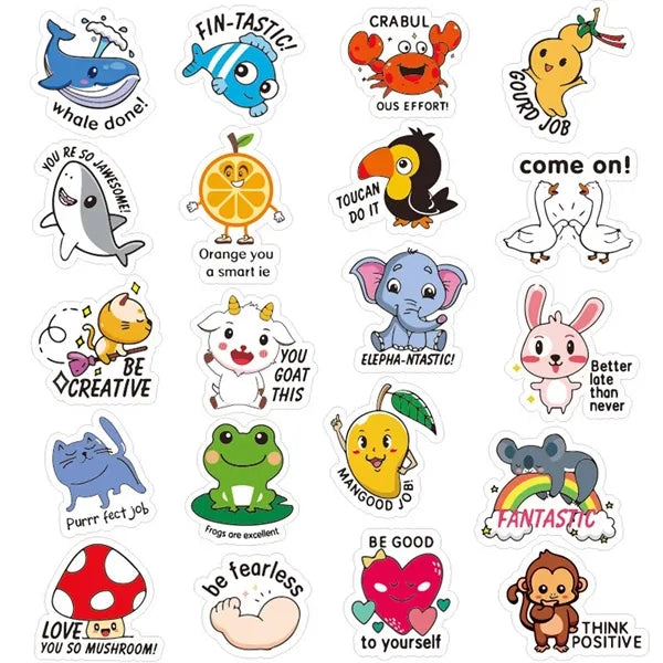 Waterproof Cartoon Stickers for Kids Classroom