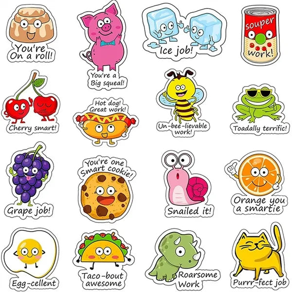 Waterproof Cartoon Stickers for Kids Classroom