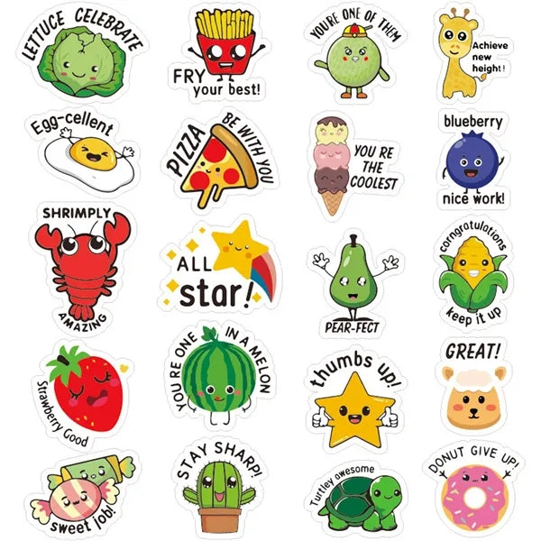 Waterproof Cartoon Stickers for Kids Classroom