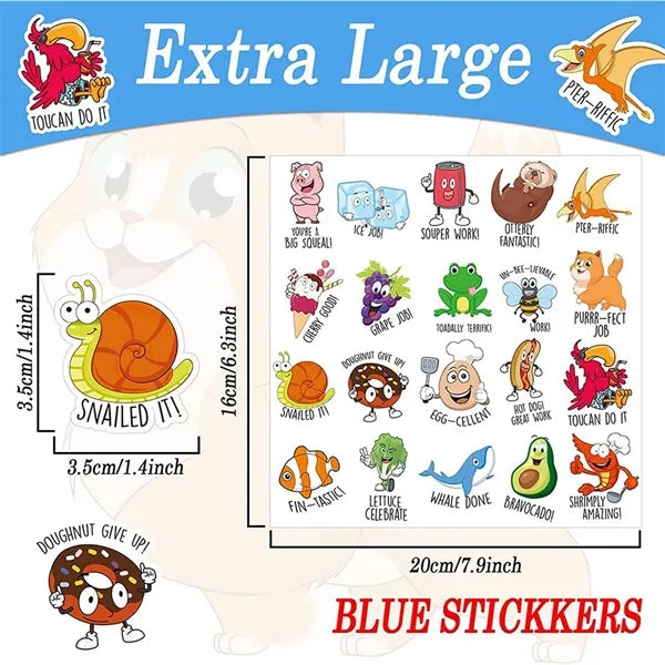 Waterproof Cartoon Stickers for Kids Classroom