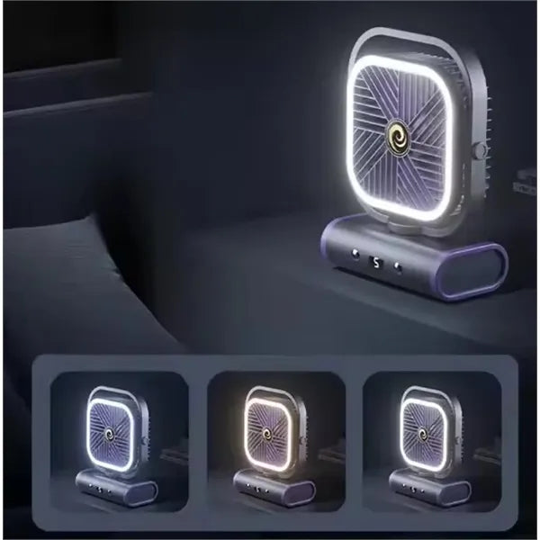1200 mAh Portable Small Desk Fan with Night Light