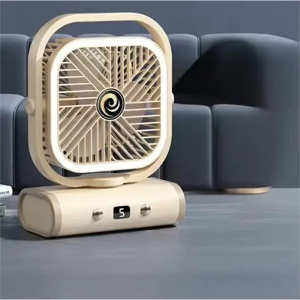 1200 mAh Portable Small Desk Fan with Night Light