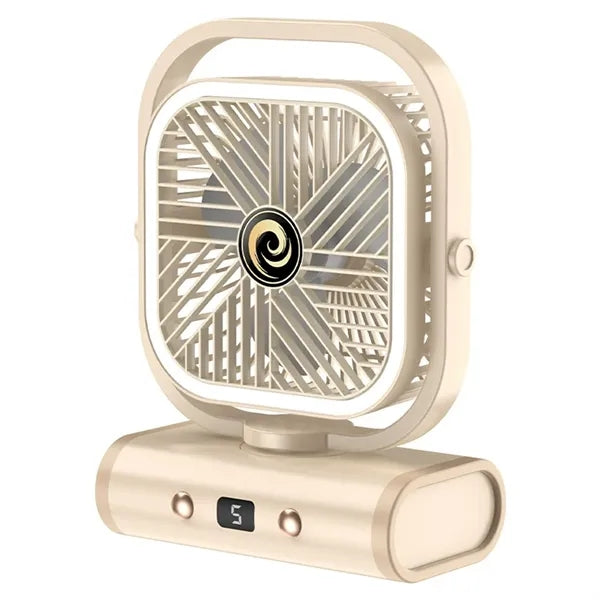 1200 mAh Portable Small Desk Fan with Night Light