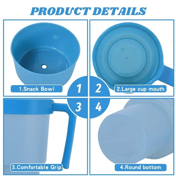 32oz Plastic 2-in-1 Color Changing Water Tumbler with Straw