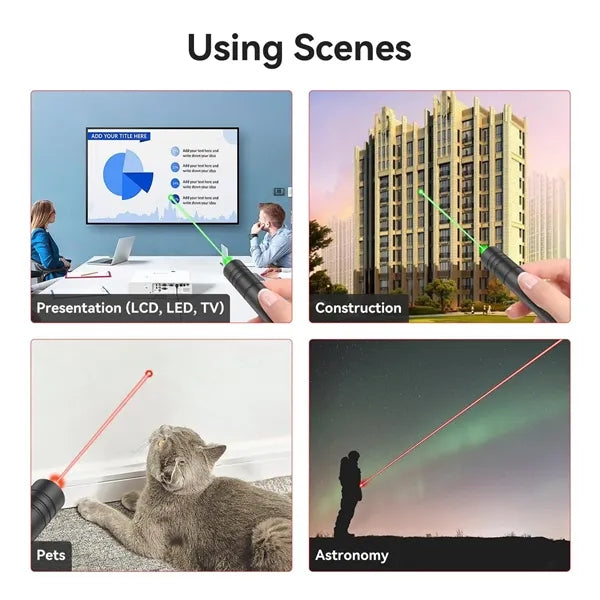 USB Laser Pointer - Rechargeable Long Range Beam