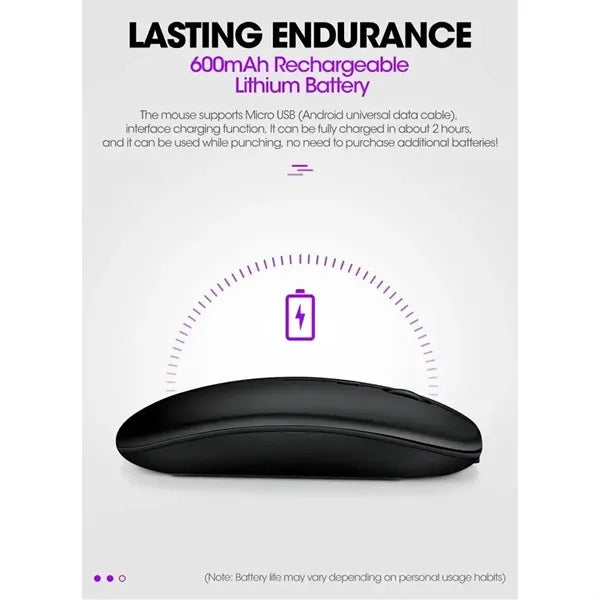 2.4G Dual Mode Rechargeable Wireless Bluetooth Mouse