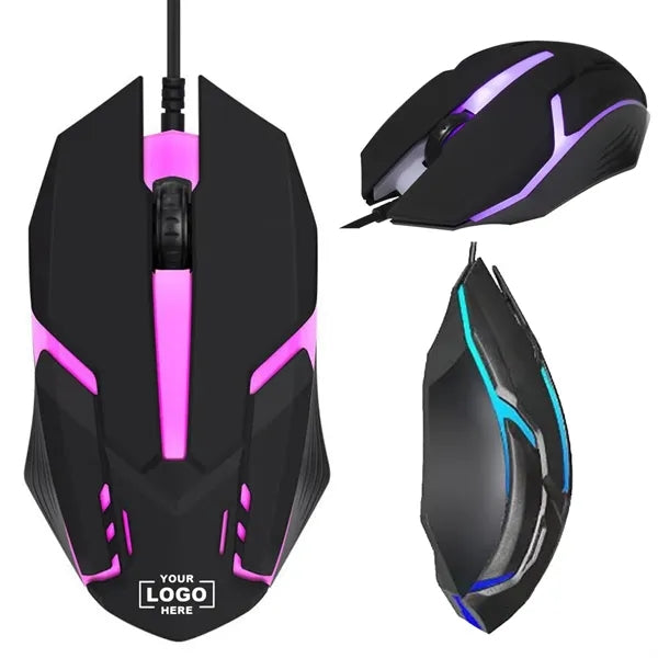 USB Colorful Glow Wired Mouse for Laptop Desktop