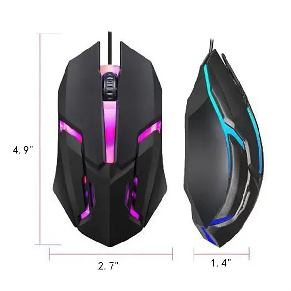 USB Colorful Glow Wired Mouse for Laptop Desktop