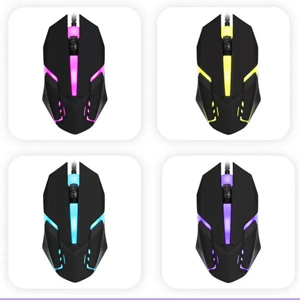 USB Colorful Glow Wired Mouse for Laptop Desktop