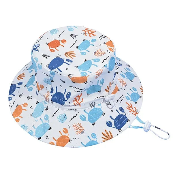 Kids Sun Protection Beach Hat w/ Wide Brim
