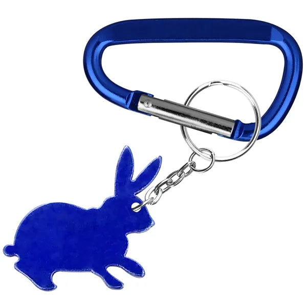 Rabbit Shape Bottle Opener with Key Chain & Carabiner