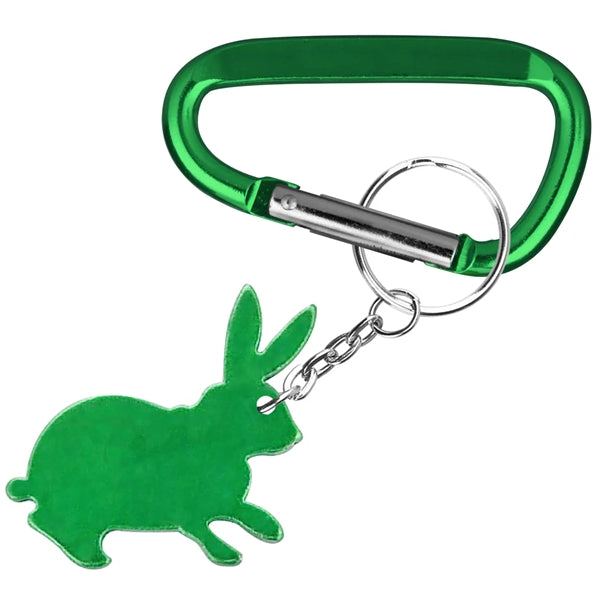 Rabbit Shape Bottle Opener with Key Chain & Carabiner