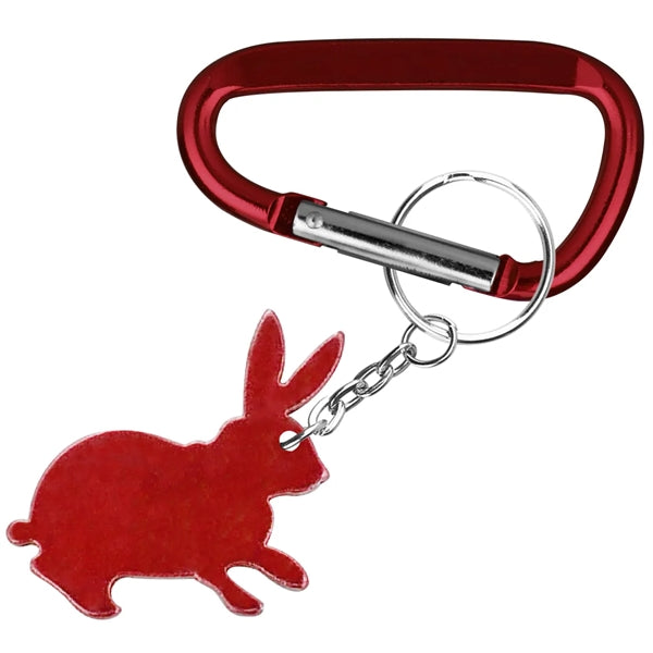 Rabbit Shape Bottle Opener with Key Chain & Carabiner