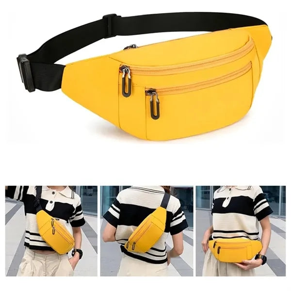 Waterproof Solid Color Chest Bag Outdoor Shoulder