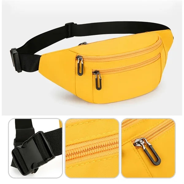 Waterproof Solid Color Chest Bag Outdoor Shoulder