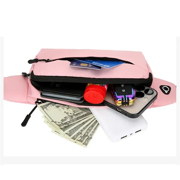 Waterproof Sports Waist Bag with Headphone Hole