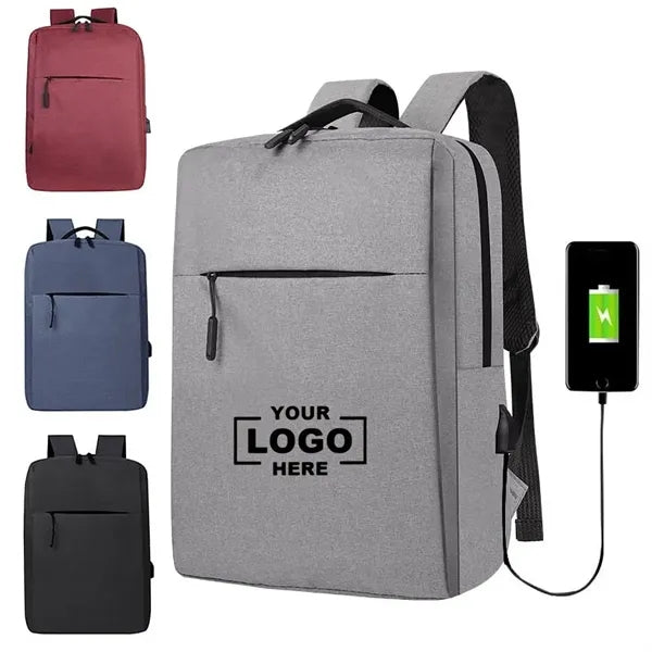 15.6-Inch Waterproof Laptop Backpack with USB Charging Port