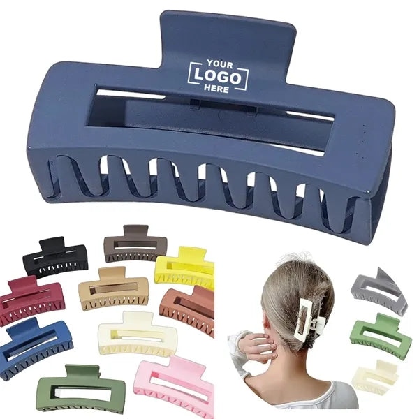 Large Rectangular Plastic Hair Claw Clips for Women