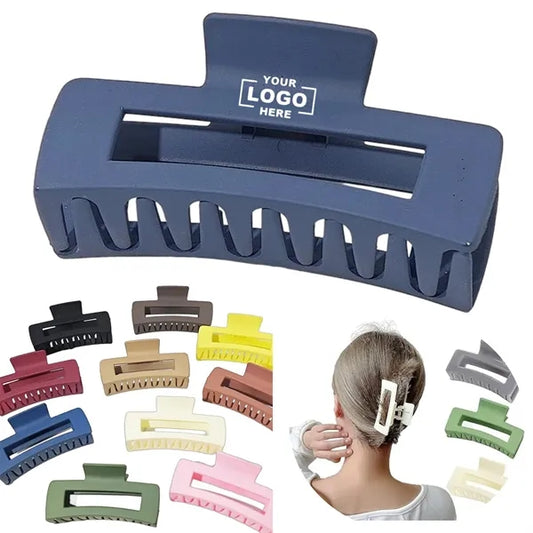 Large Rectangular Plastic Hair Claw Clips for Women
