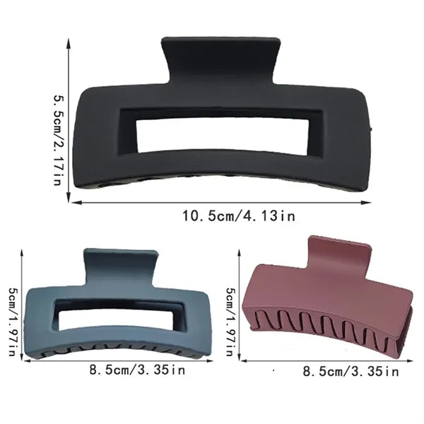 Large Rectangular Plastic Hair Claw Clips for Women