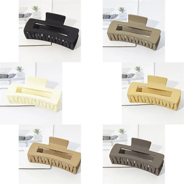 Large Rectangular Plastic Hair Claw Clips for Women