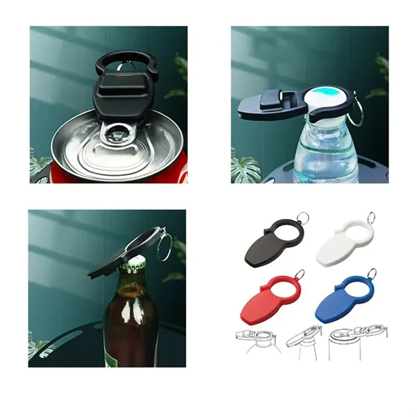 ABS 3 in 1 Bottle Opener Multi Functional Keychain Tool