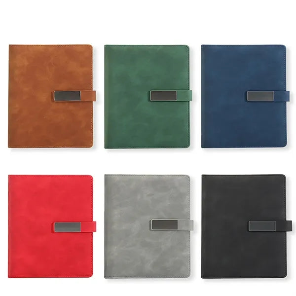 A5 Leather Magnetic Clasp Thicken Notebook 200 Sheets